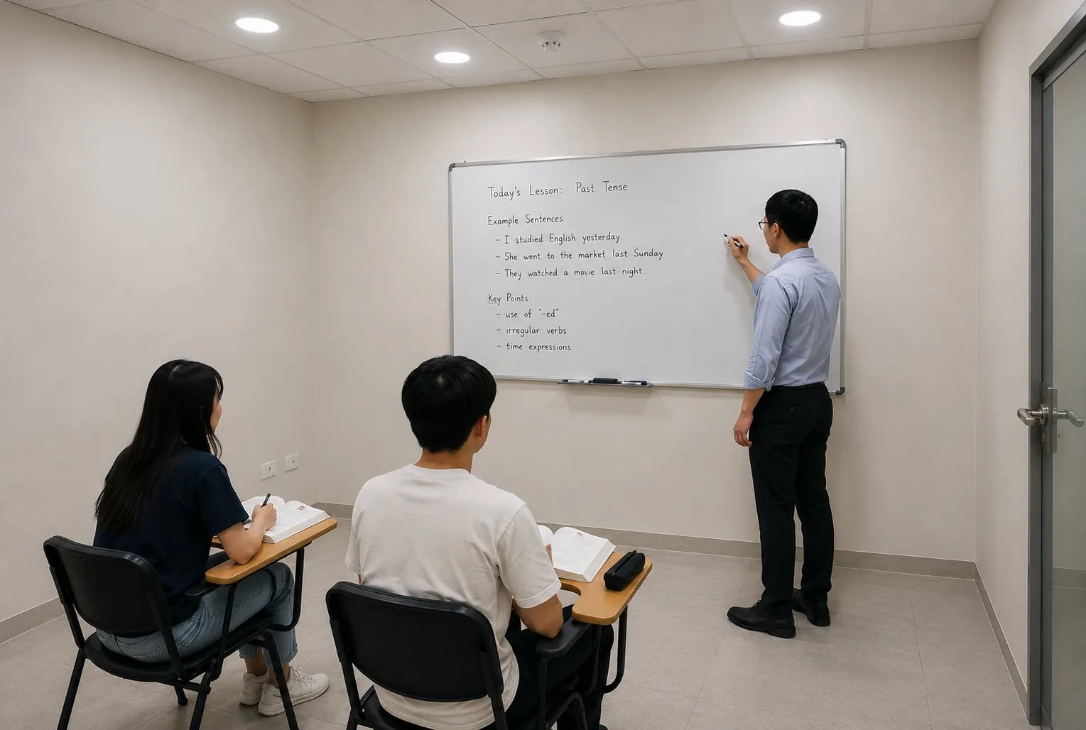 A real TSA class in session, whiteboard lecture