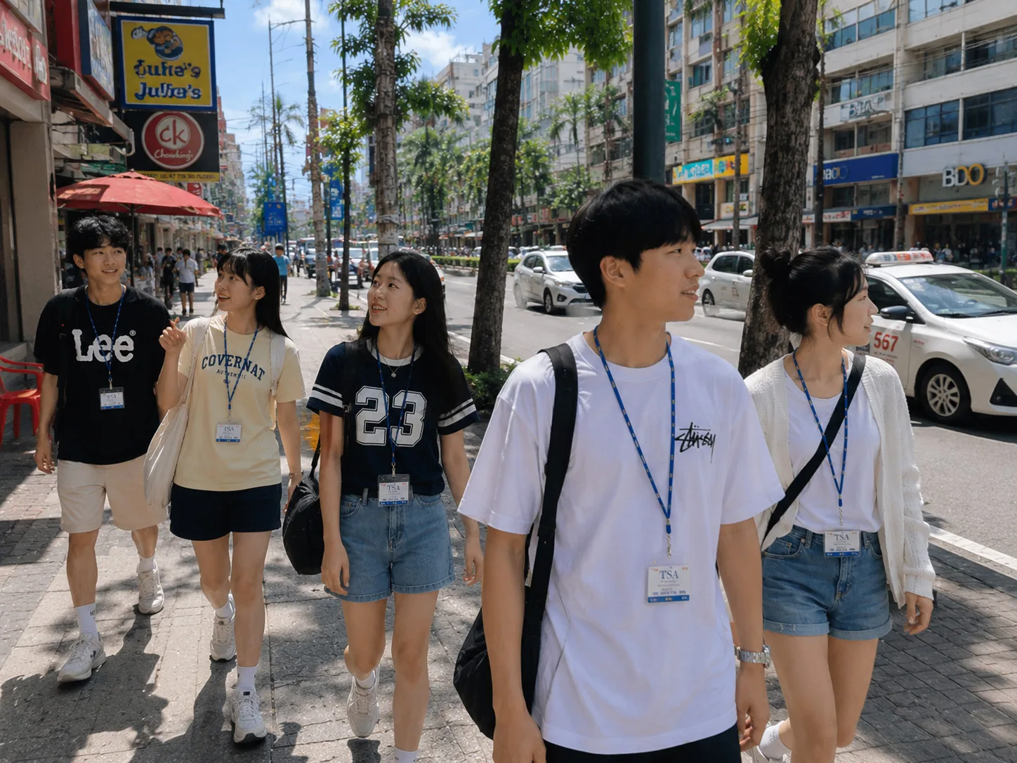 Students enjoying a Cebu city tour